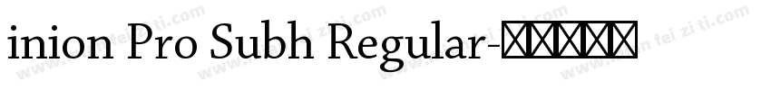 inion Pro Subh Regular字体转换